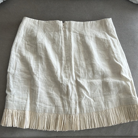 J Crew// Collection fringe trim linen mini skirt - Picture 3 of 5